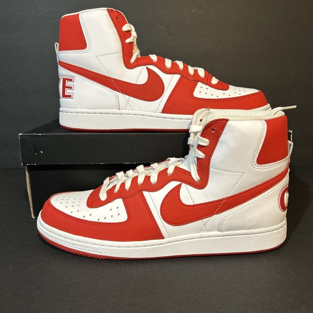 Nike Terminator High Shoes White University Red FJ4454-100 Men's 11 NEW W OG BOX